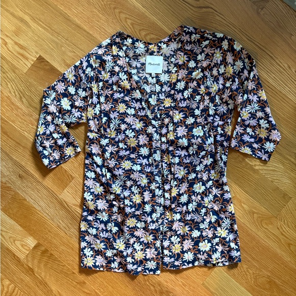 Madewell Tops - Madewell Navy Floral Duster Kimono